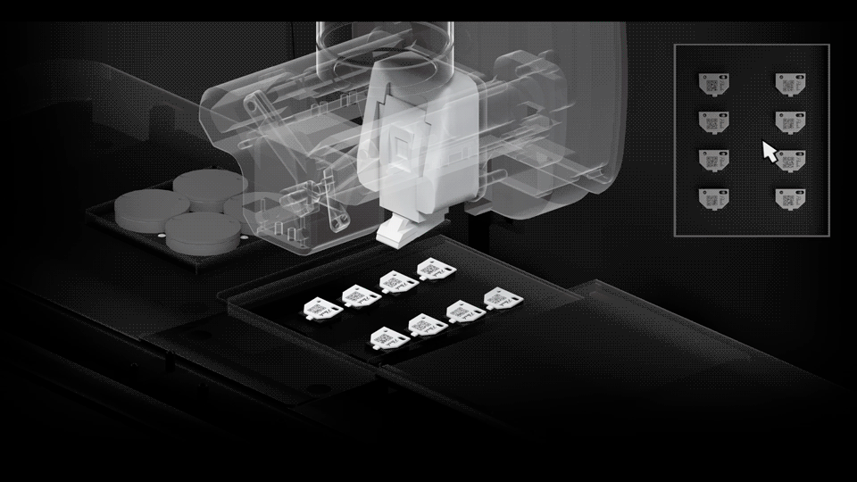 FX40 probe exchange mechanism with kinematic mounting design